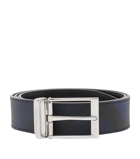 Burberry Reversible London Check Leather Belt 